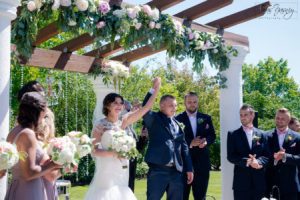 A newlywedded couple