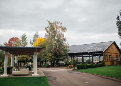 A lounge area near the roofed event’s place