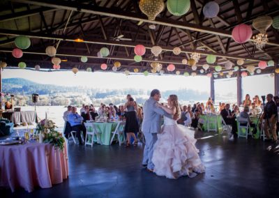 Guests dancing during the wedding party