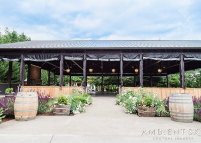 Small garden spaces around the event's place