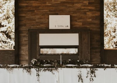 Wedding-themed wall design