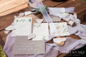 Invitations and props for the wedding
