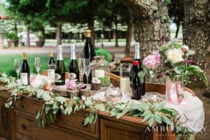 Liquor and decor on display