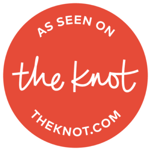 The knot logo with the words as seen on the knot com.