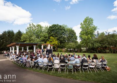 People seated during the wedding