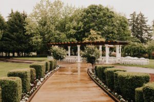 A wet path to the wedding venue