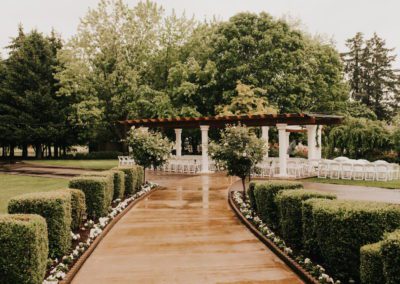 A wet path to the wedding venue