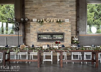 Seats for the newlyweds and their attendants