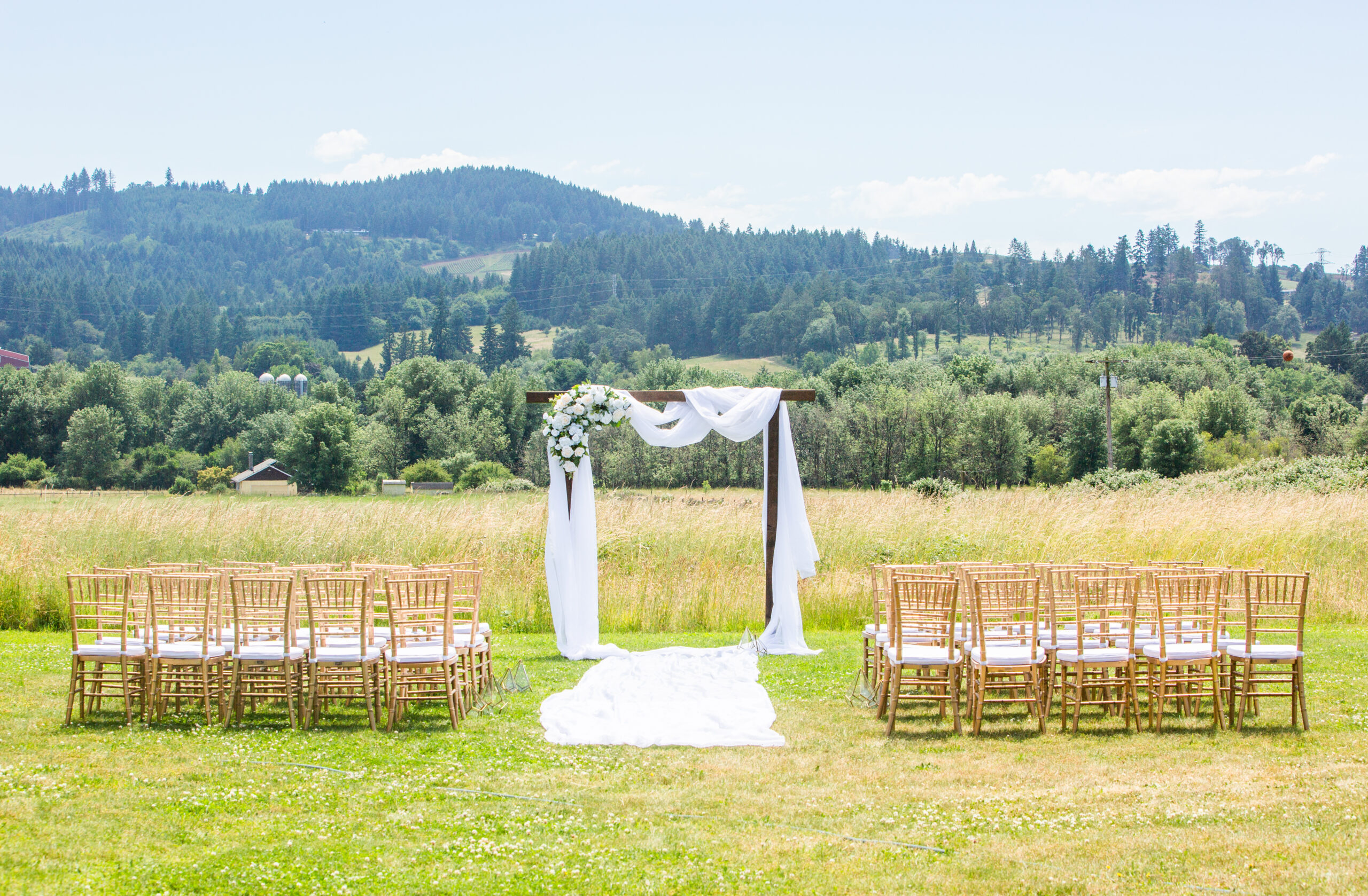 The Water Oasis countryside meadow venue.