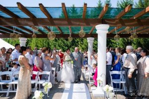 Guests filling up the wedding venue