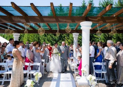 Guests filling up the wedding venue