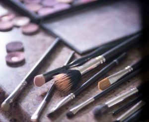 Makeup brushes for the bride