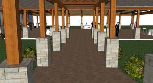 A 3d rendering of a large outdoor area.