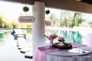 Reservations for the table near the pond