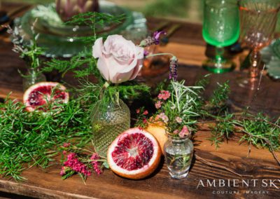 Herbs and sliced citrus