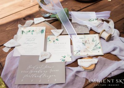 Invitations and props for the wedding