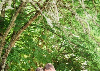 The trees above the newlyweds