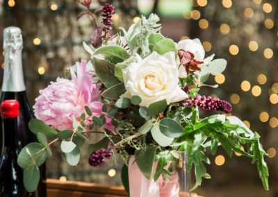 Flowers in a glass vase