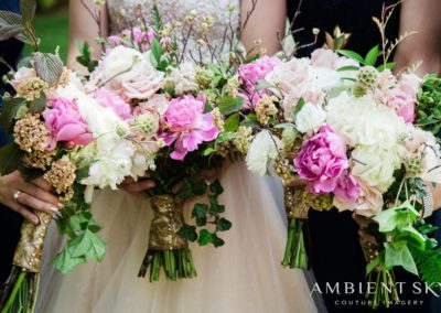 Beautiful bouquets for the bride and her attendants