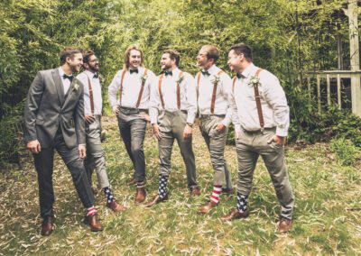 The groom with his groomsmen