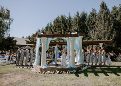 A wedding ceremony taking place