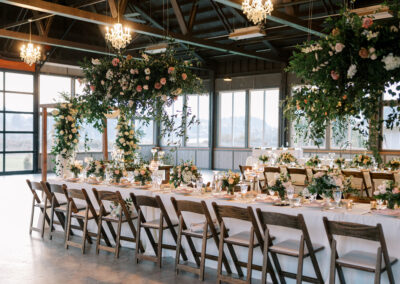 Dining tables for the wedding