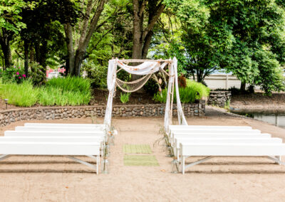 Wedding chairs and arch