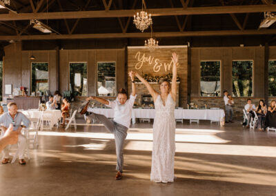 Wedded couple in the party